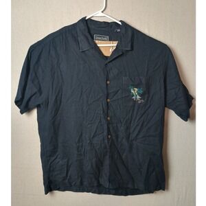 Ocean‎ Pacific Menswear Hawaiian Shirt Palm Tree Print Rayon Blend Size XL J